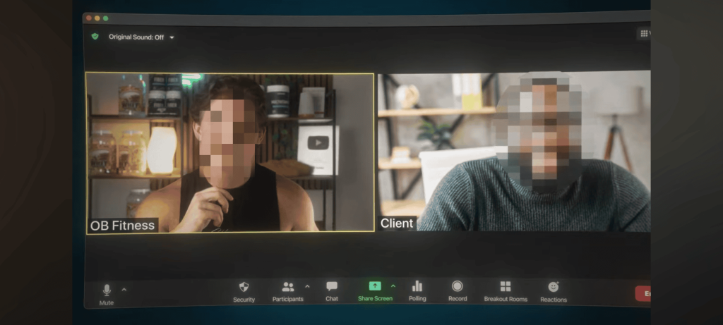 online coaching client on zoom