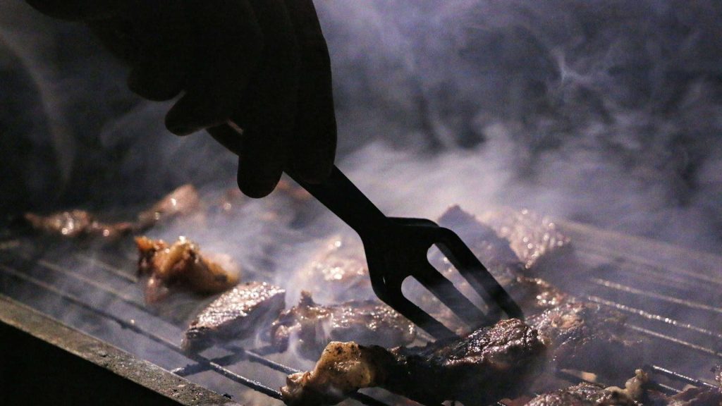 Charred food roasting