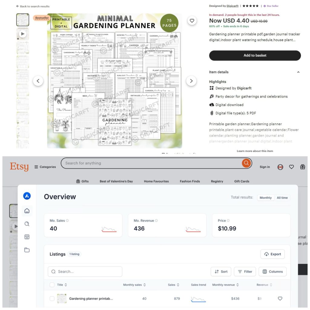 gardening workbook idea and earning-digital-product