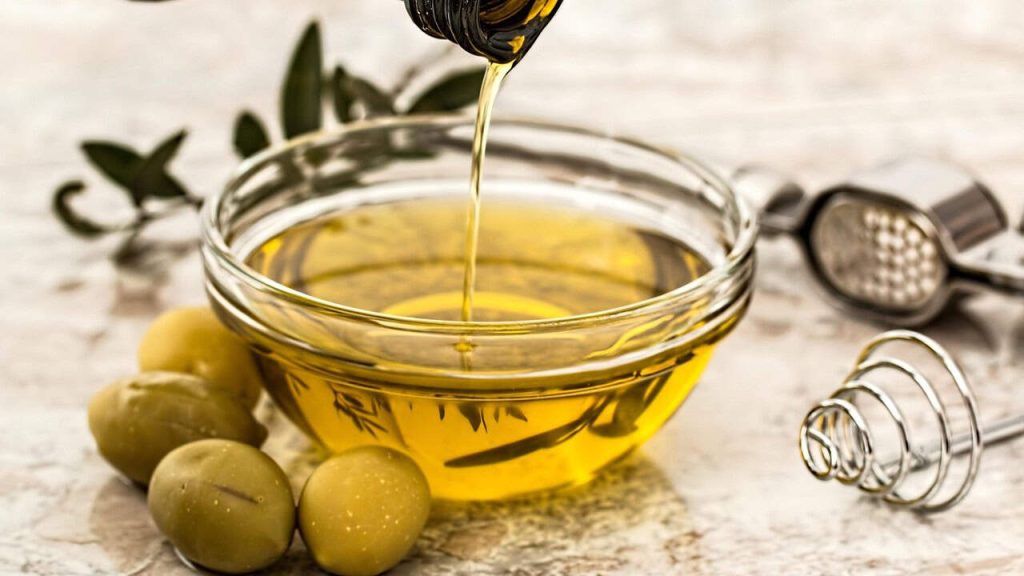 bowl of olive oil