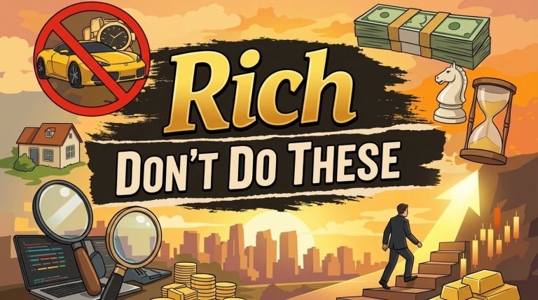 Things that rich people don't do and to avoid