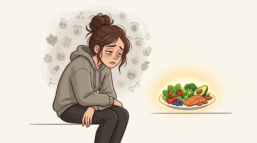 Woman-sitting-fatigued