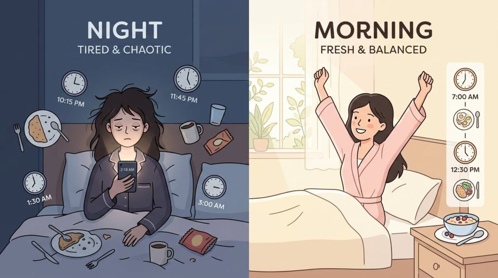 woman-with-meal-right-schedule