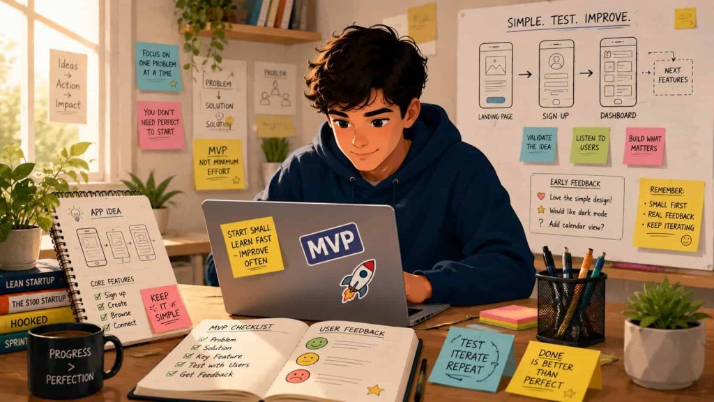 man working on an MVP