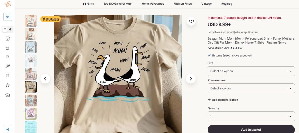custom t-shirt design selling