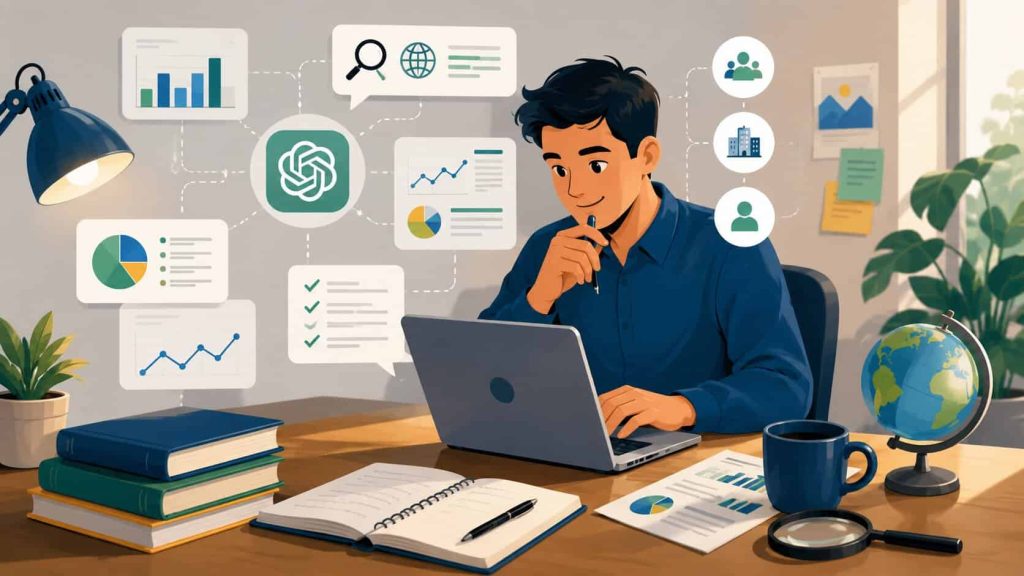 research work with chatgpt