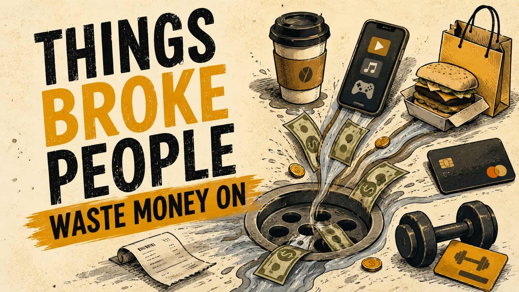 things broke people waste money on illustration